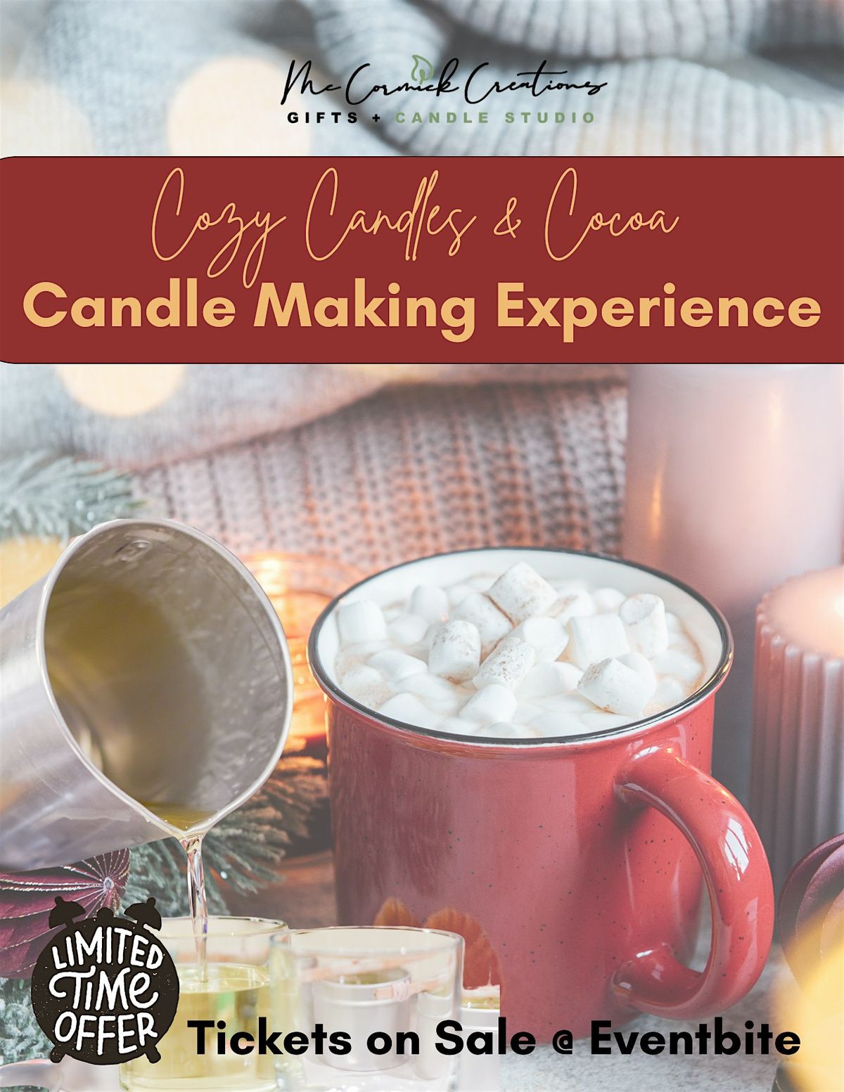 Cozy Candles & Cocoa: Candle Making Experience