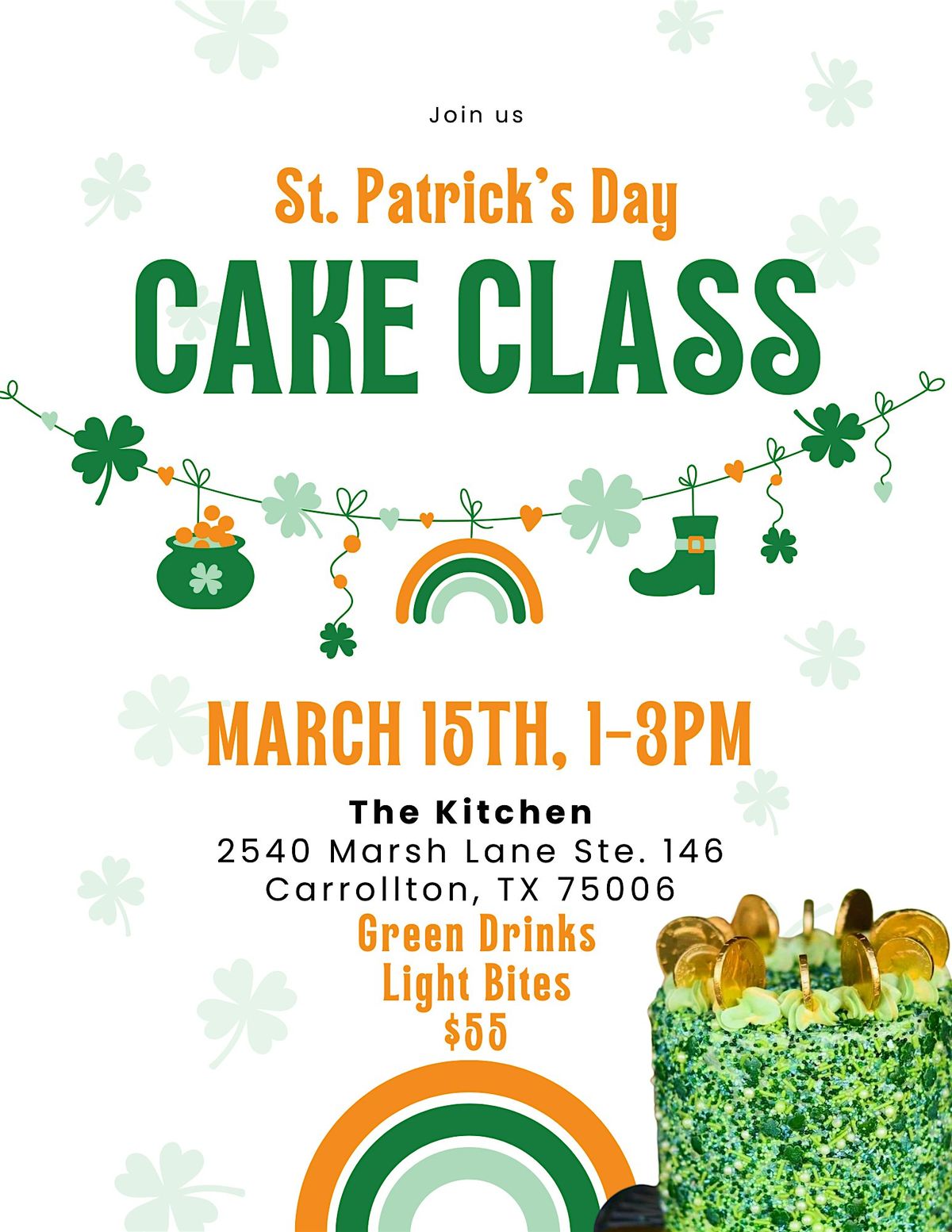 St. Patty's Cake Decorating Class