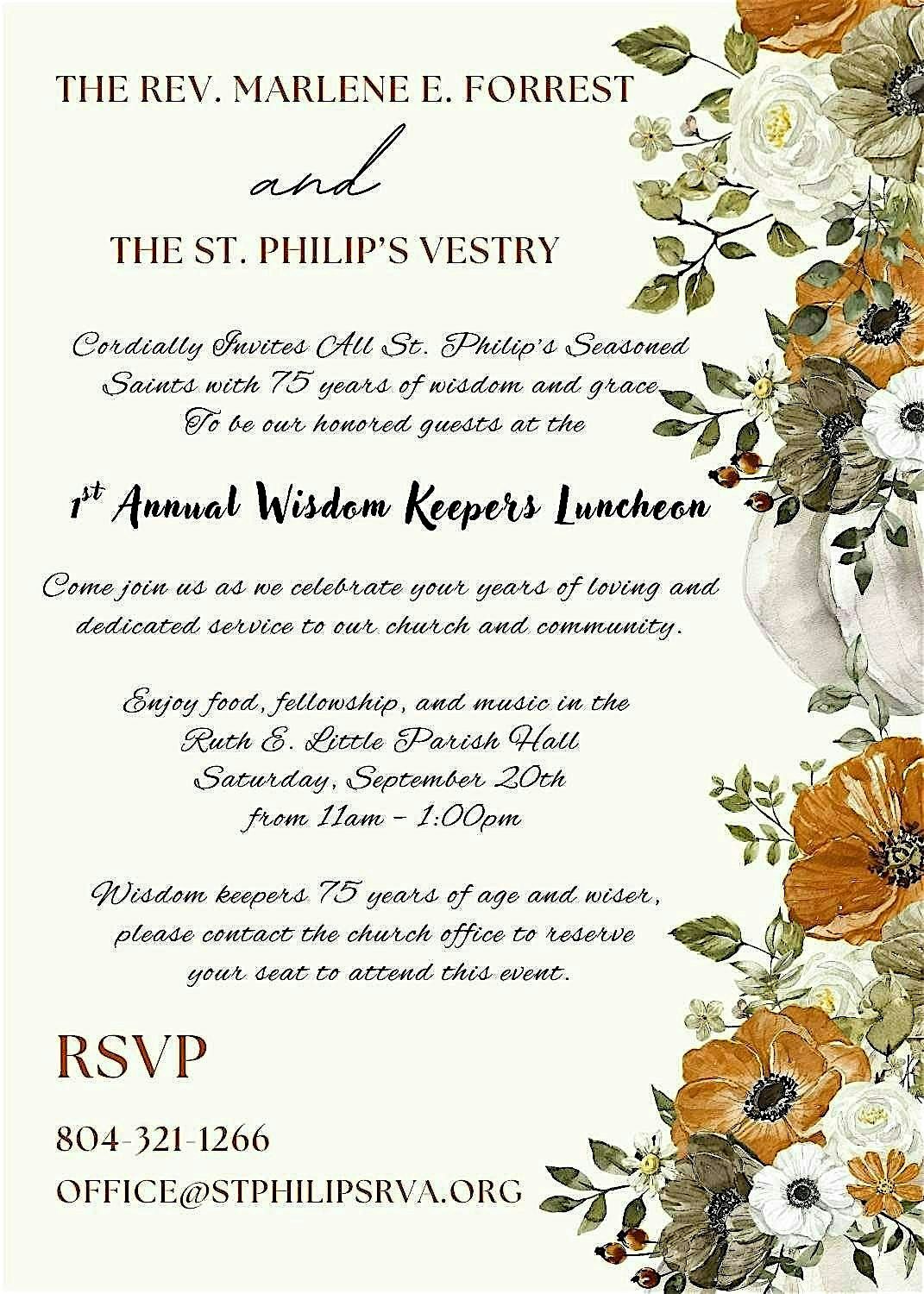 1st Annual Wisdom Keepers Luncheon