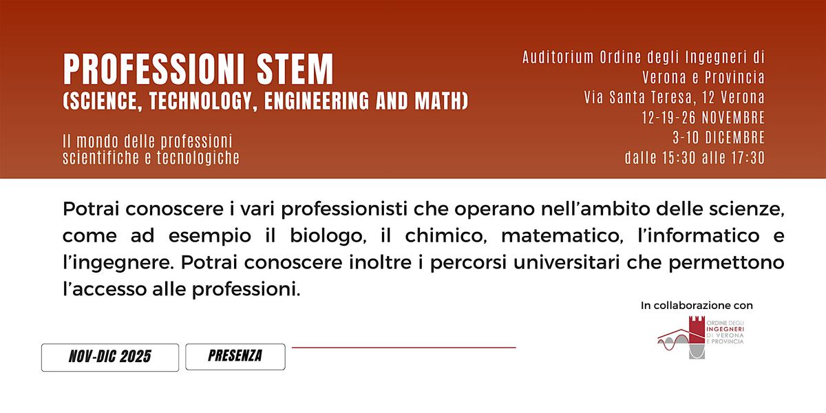 Master di Orientamento PROFESSIONI STEM 2025