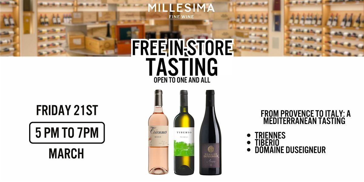 Free Wine Tasting - From Provence to Italy:  A Mediterranean Tasting