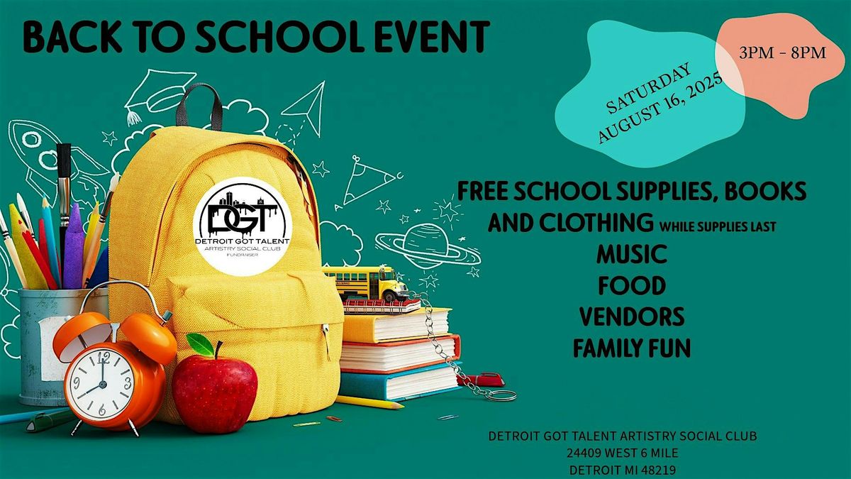 BACK TO SCHOOL GIVEAWAY \/ FAMILY FUN EVENT