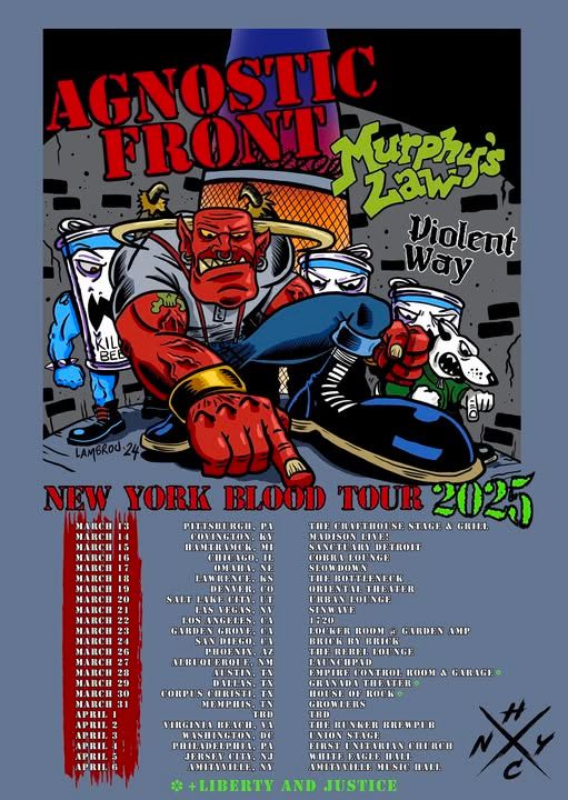 AGNOSTIC FRONT \/ MURPHYS LAW \/ VIOLENT WAY at THE BUNKER VB