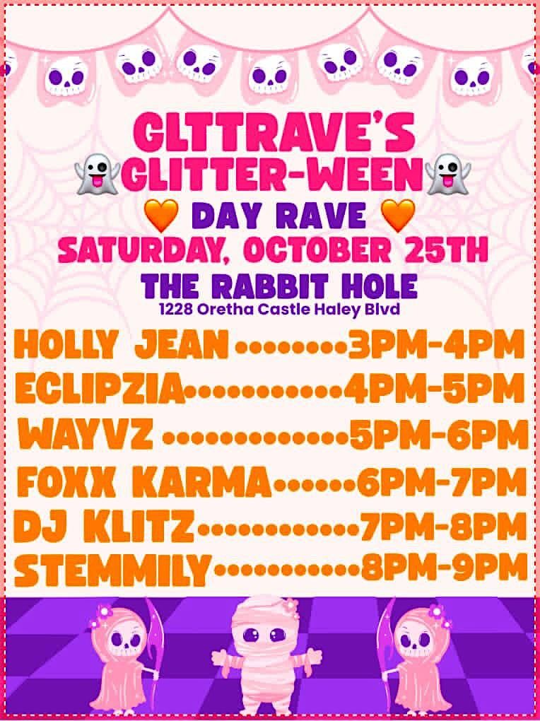 GLTTRAVE'S GLITTER-WEEN DAY RAVE!