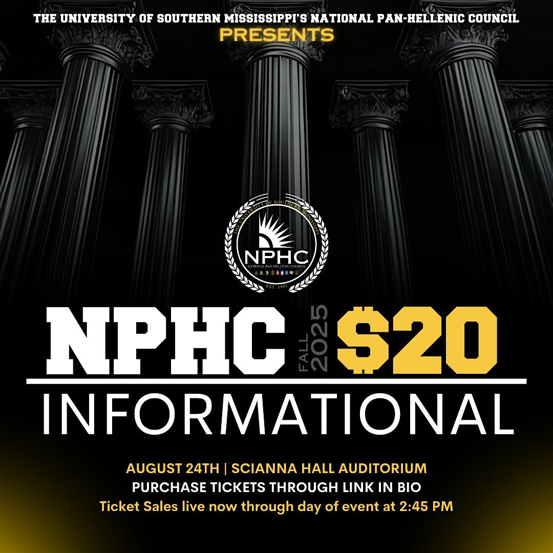 Fall 2025 Southern Miss NPHC Fraternity and Sorority Informational