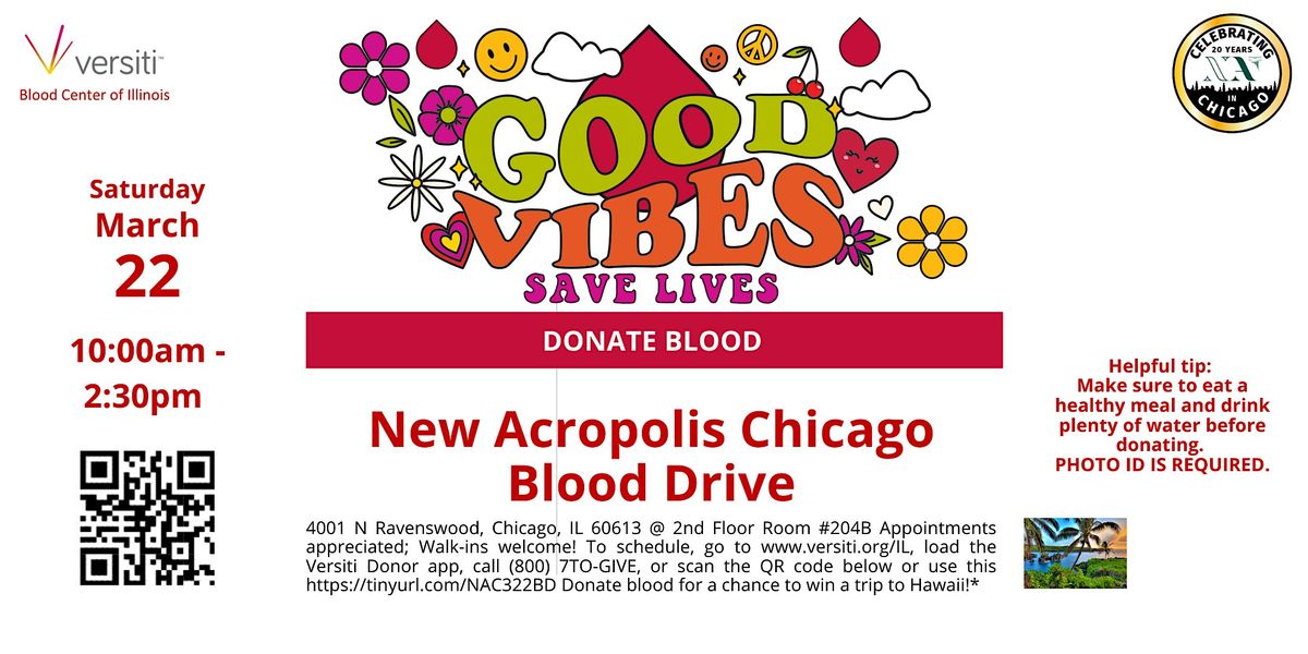 Good Vibes - Blood Drive Saves Lives