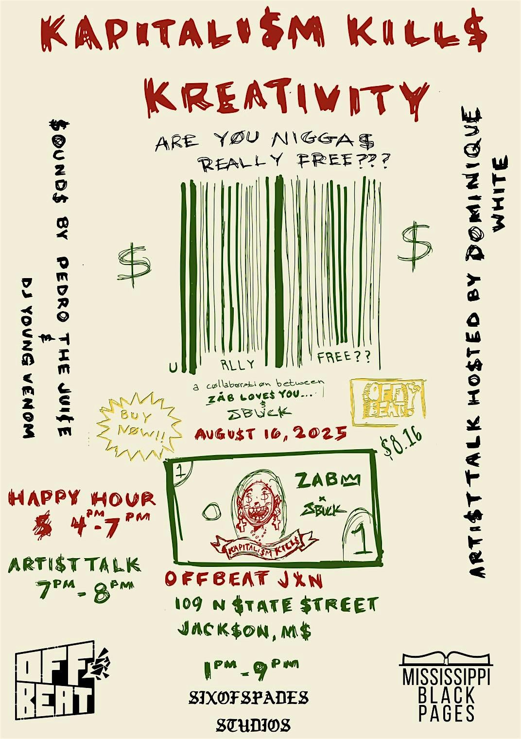 Kapitalism K*ll$ Kreativity : A Multimedia Art Project by Z\u00e1b & JBUCK...