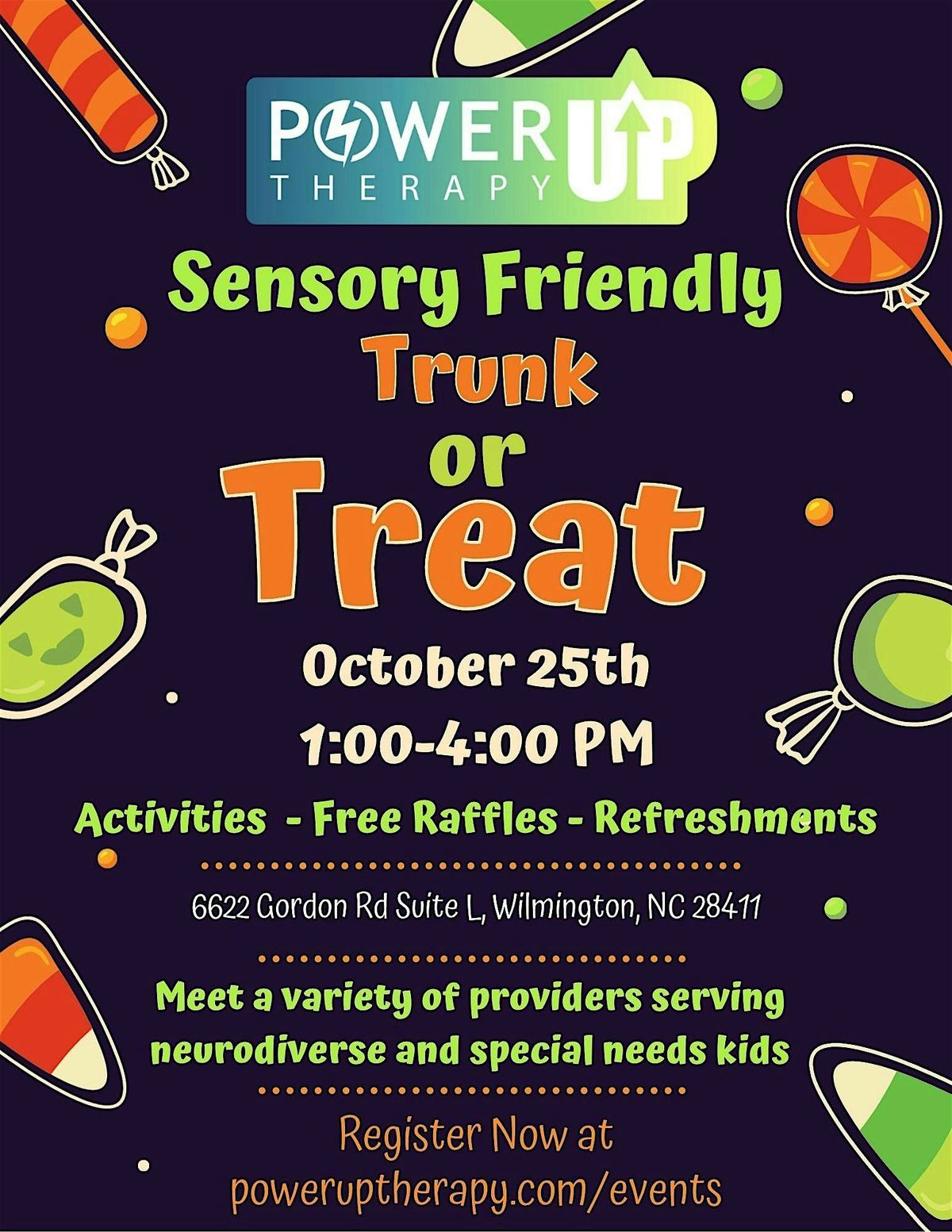 Sensory Friendly Trunk or Treat and Halloween Festival