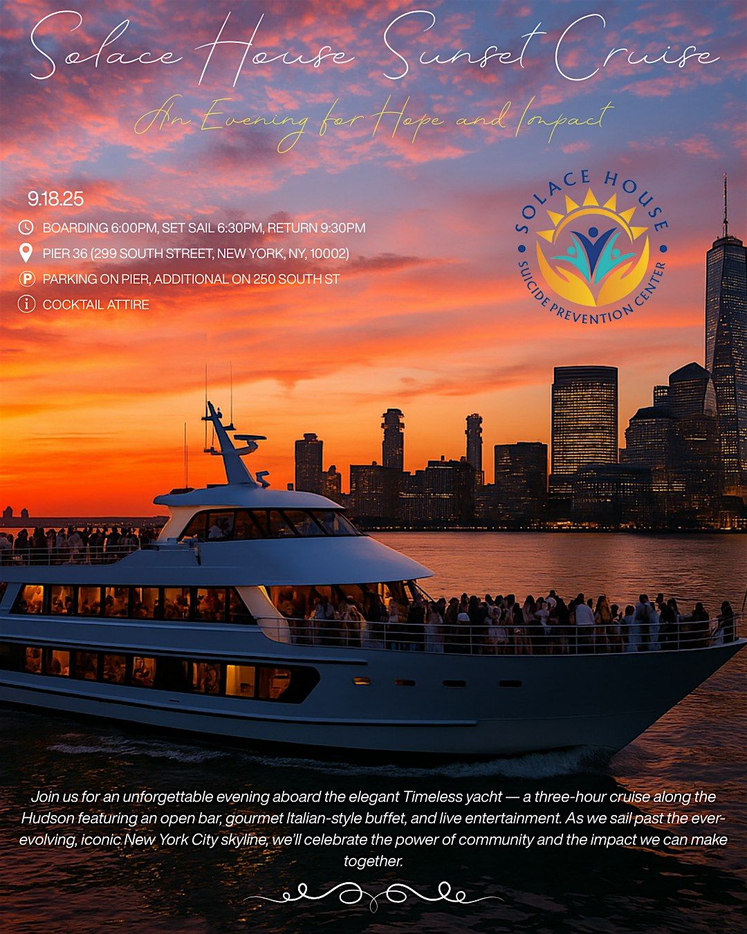 Solace House 2025 Sunset Cruise