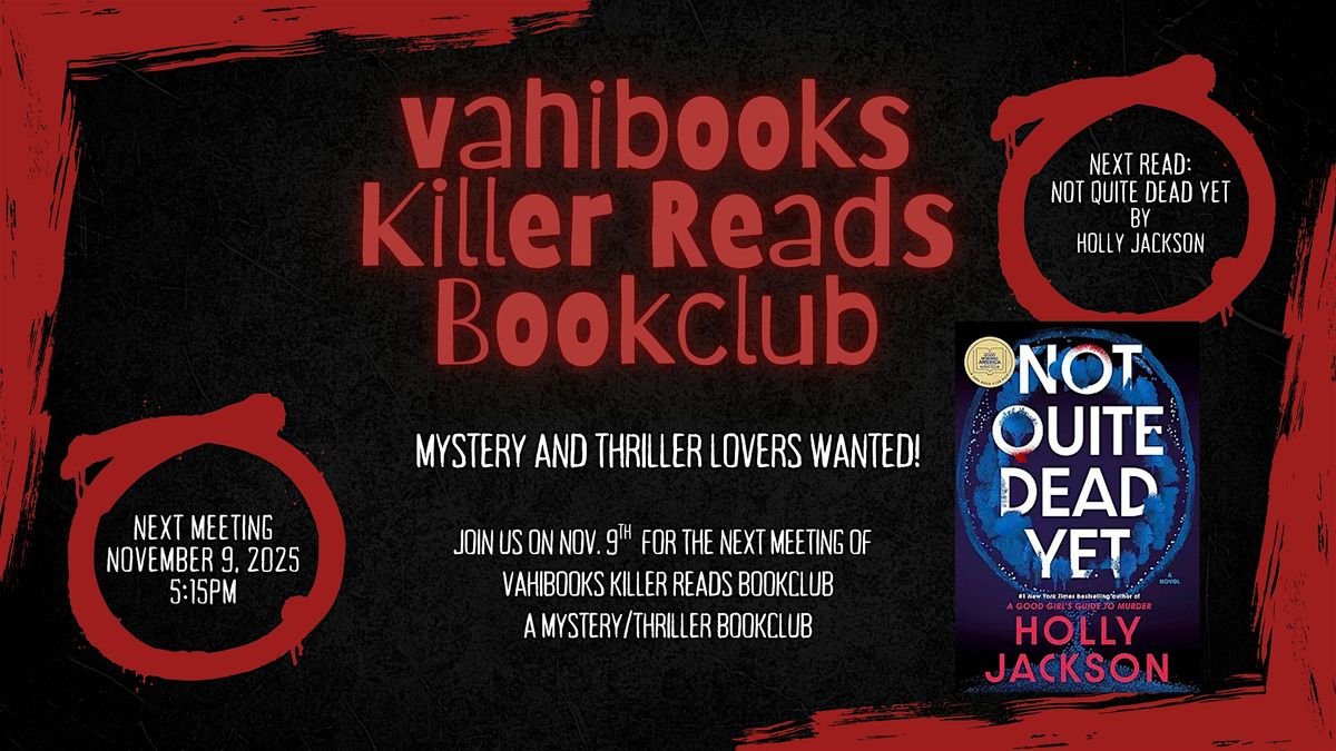 November VaHiBooks Killer Reads - A Mystery and Thriller Bookclub