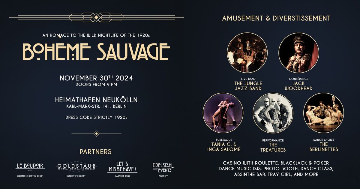 Boh\u00e8me Sauvage Berlin N\u00ba131 - 30. November 2024 - Heimathafen Neuk\u00f6lln