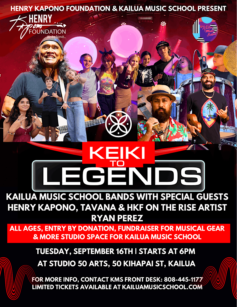 Keiki to Legends: Kailua Music School Bands with special guest Henry Kapono