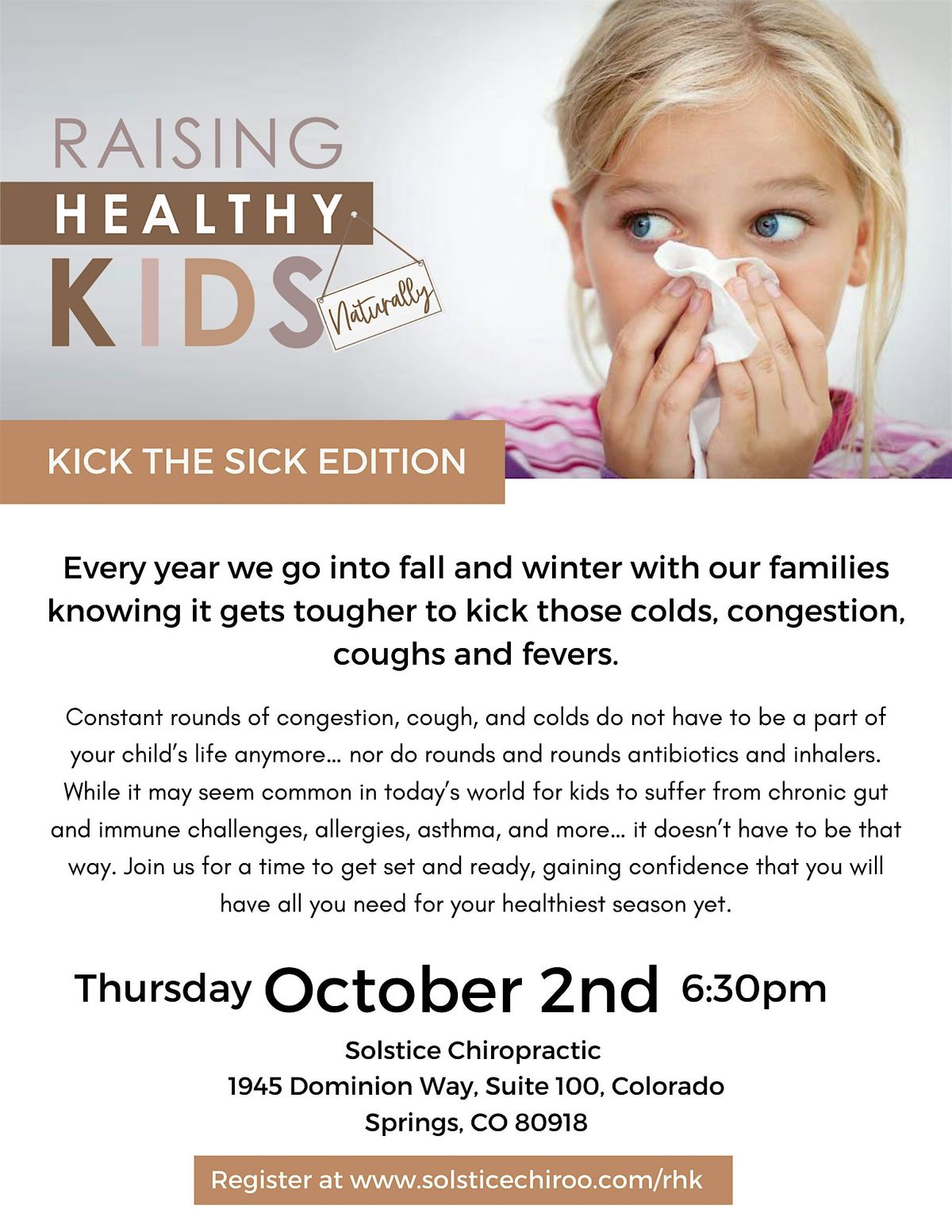 Raising Healthy Kids Naturally Workshop