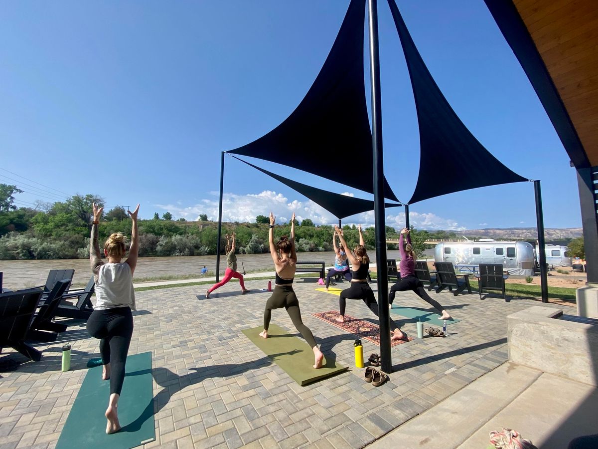 Yoga & Singing Bowls Along the Colorado River (Camp Eddy Look-out Patio)