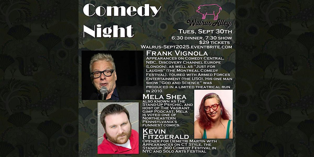 September Comedy Night at Walrus Alley