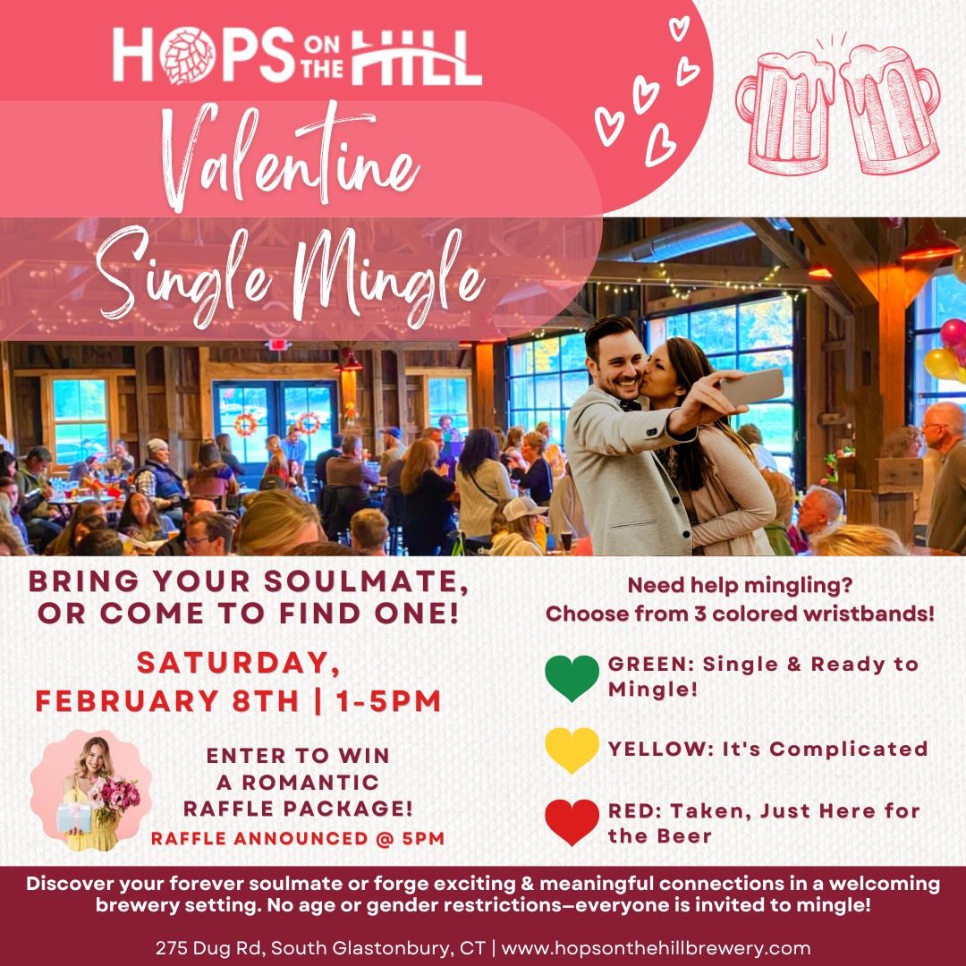 Valentine Single Mingle at Hops on the Hill