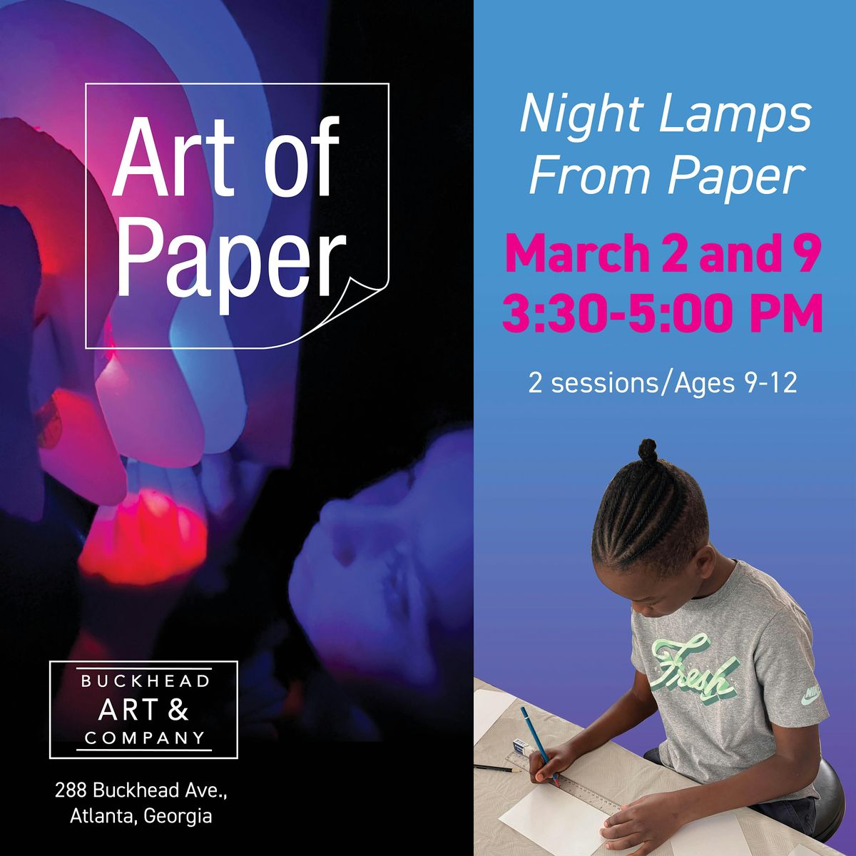 MARCH 2 "Art of Paper" Children's Class Series SESSION 1