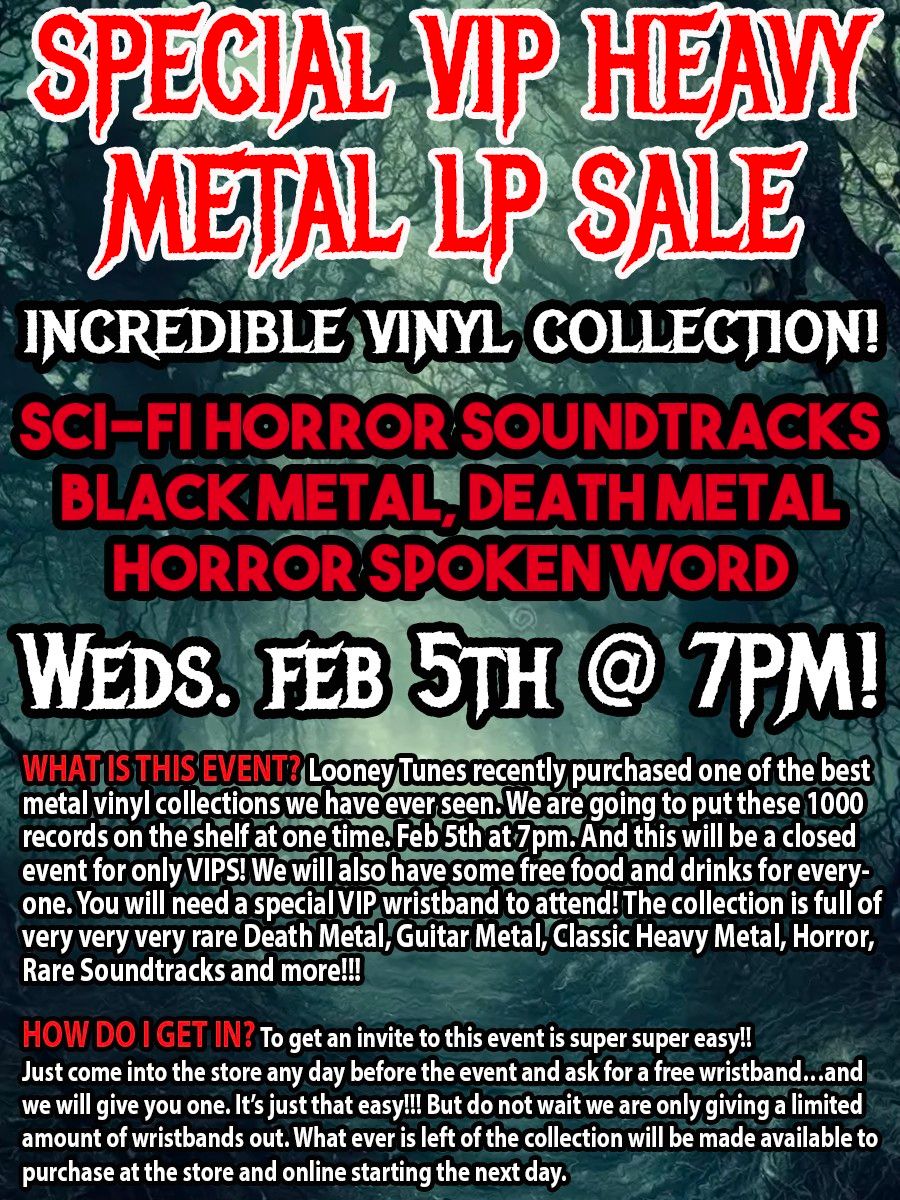 Special VIP Heavy Metal LP Sale