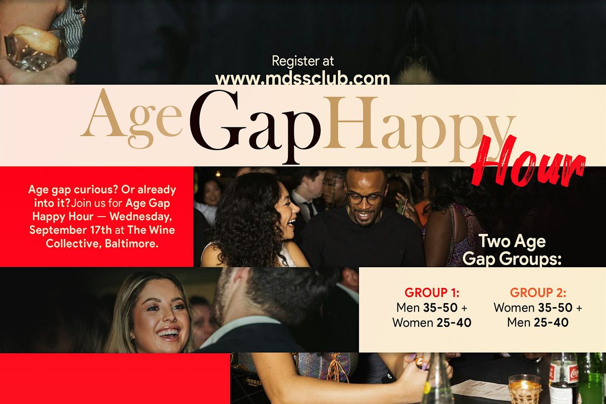 Age Gap Happy Hour For Older Men\/Younger Women + Older Women\/Younger Men