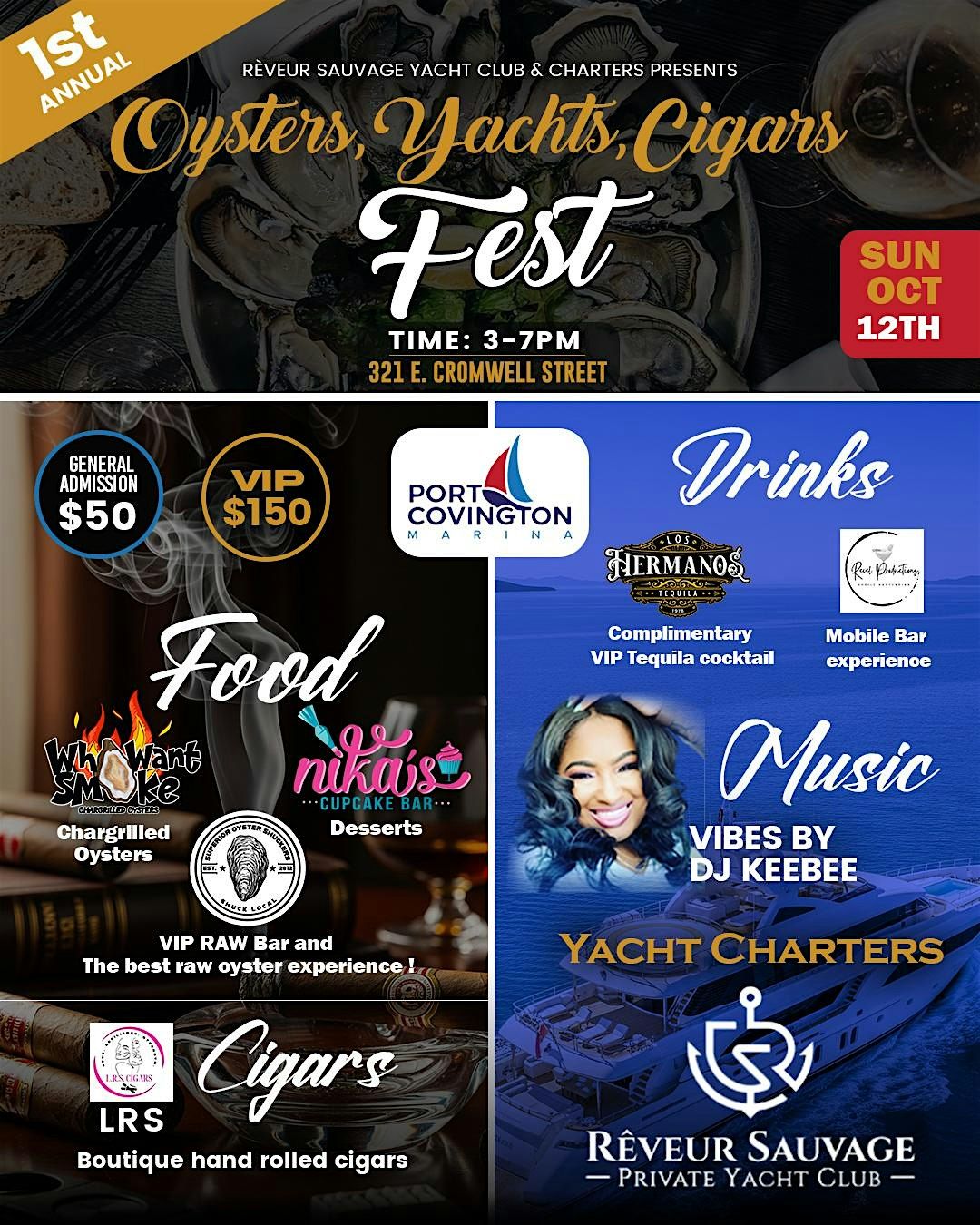 RSYC's 1st Annual Oysters, Yachts, Cigars, FEST 2025