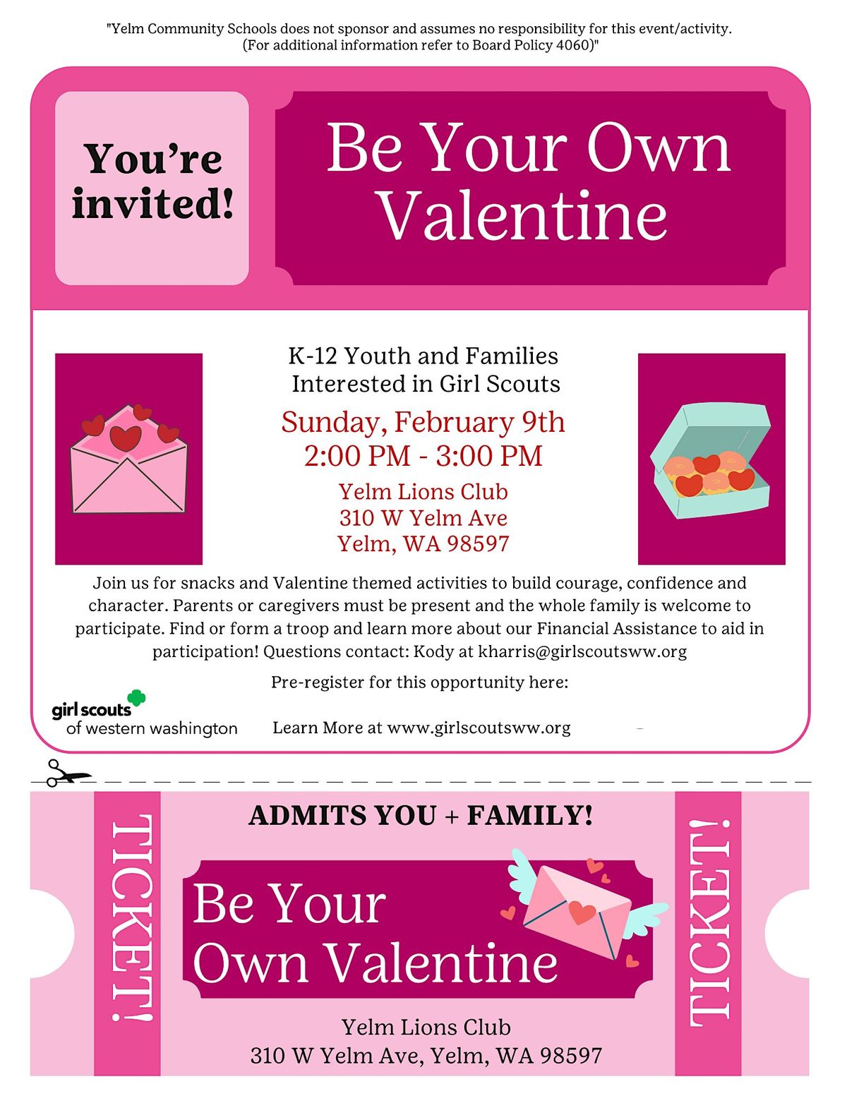 Be Your Own Valentine in Yelm