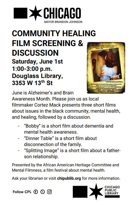 Community Healing Film Screening & Discussion With Cortez Mack