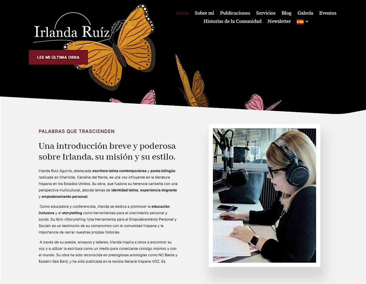 Irlanda Ruiz Website Launch