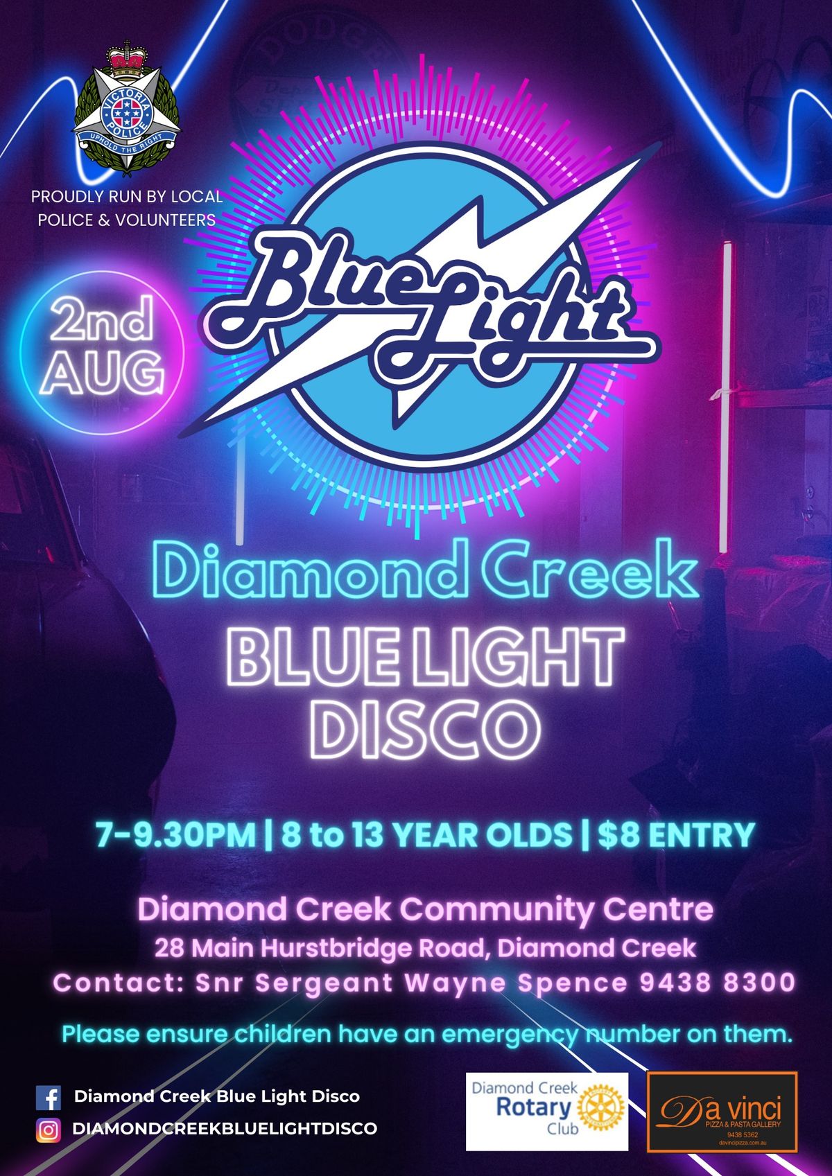 Diamond Creek Blue Light Disco (Aug)