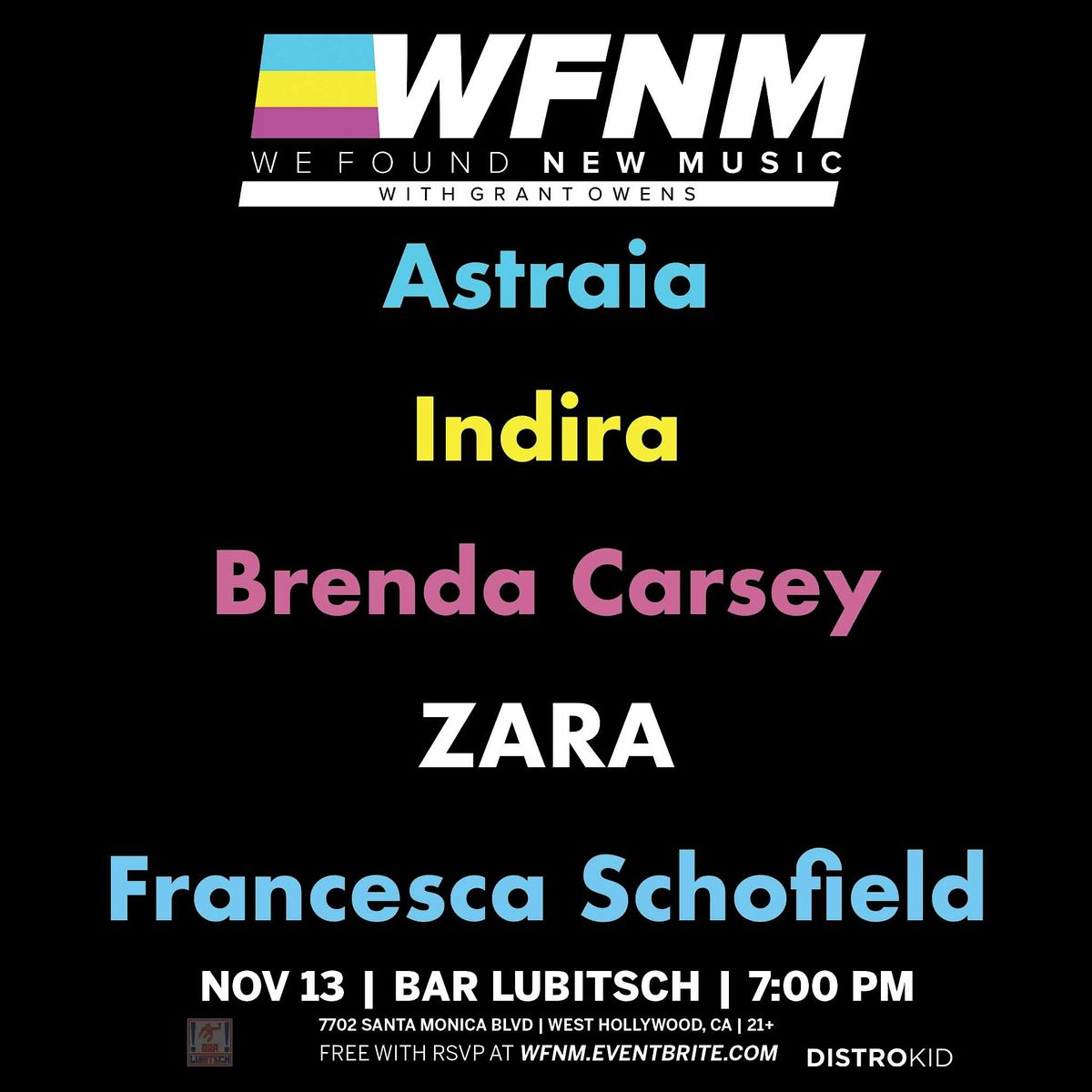 Astraia,  Indira,  Brenda Carsey,  ZARA,  Francesca Schofield