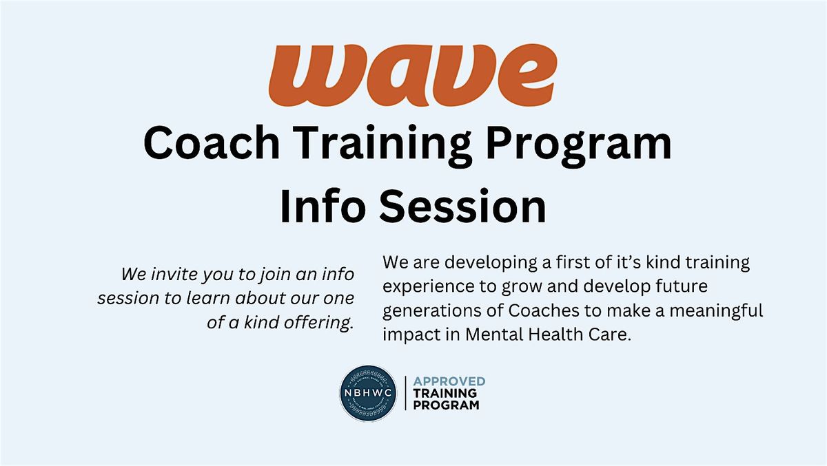 Wave Coach Training Program Info Session