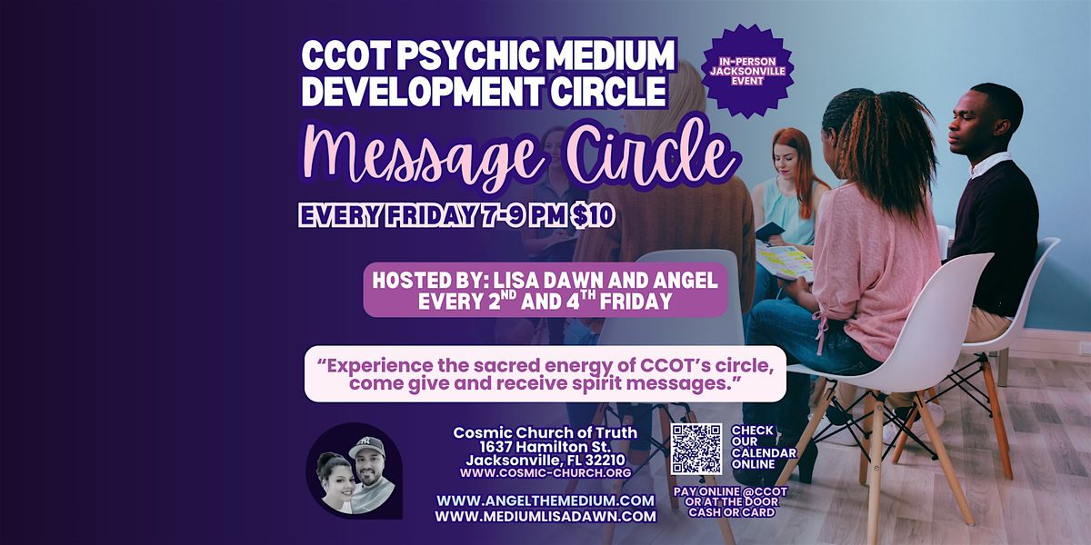 Message Circle \u2013 Psychic Mediumship & Development Jacksonville, FL