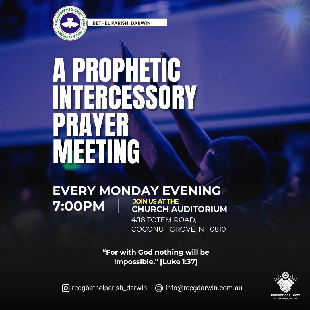 Prophetic intercessory prayer meeting