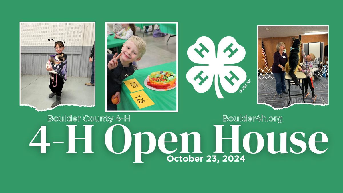 4-H Open House- Boulder County 4-H - Longmont