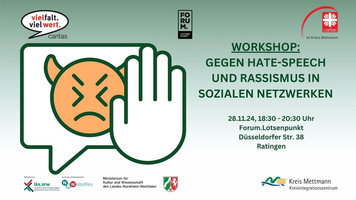 Workshop gegen Hate-Speech und Rassismus in Sozialen Netzwerken