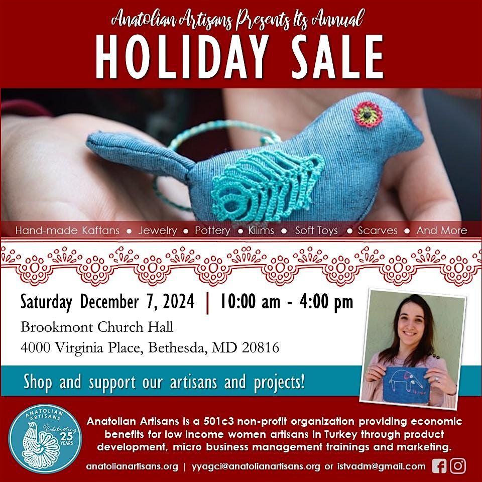 ANATOLIAN ARTISANS HOLIDAY SALE