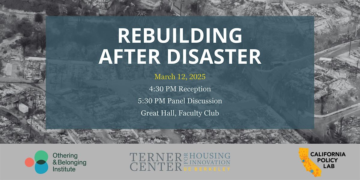 Rebuilding After Disaster