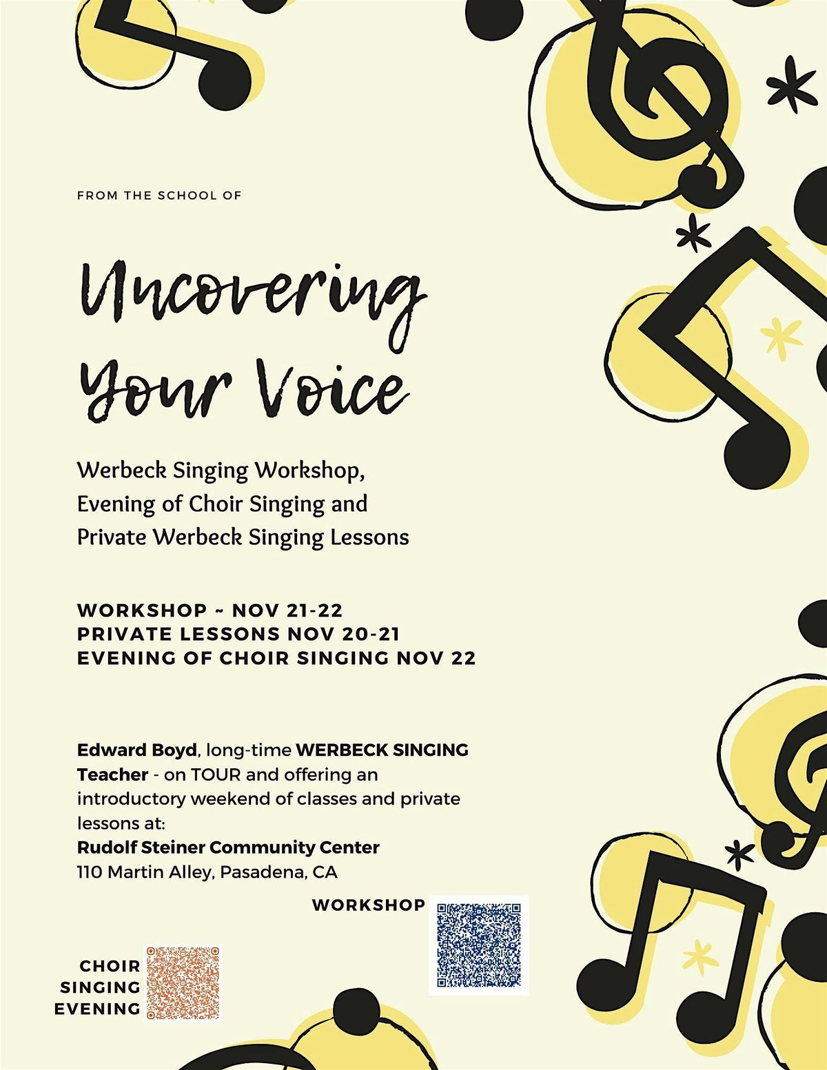 Uncovering the Voice ~ Werbeck Singing Workshop