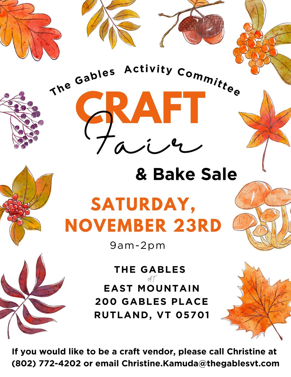 Craft Fair & Bake Sale 