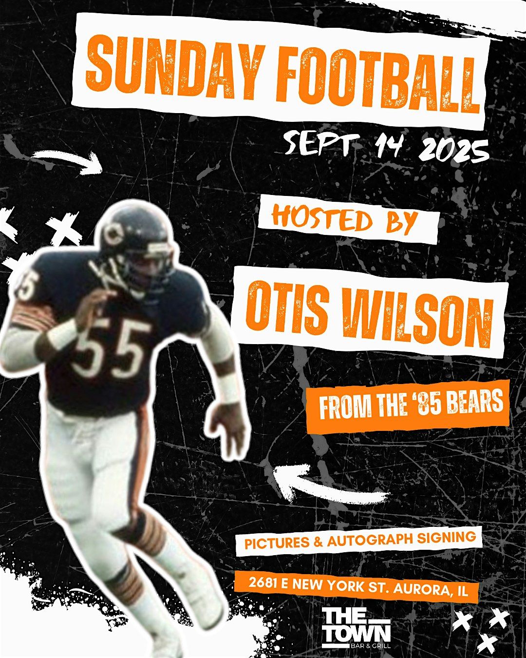 Otis Wilson from the 1985 Bears Hosting Sunday Football at The Town