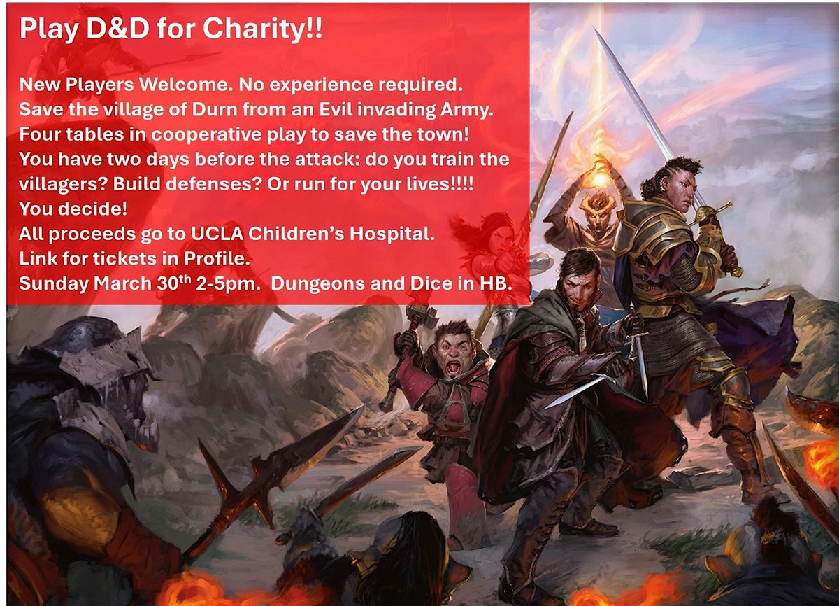 Dungeons and Dragons for Charity:   The Magnificent Sixteen