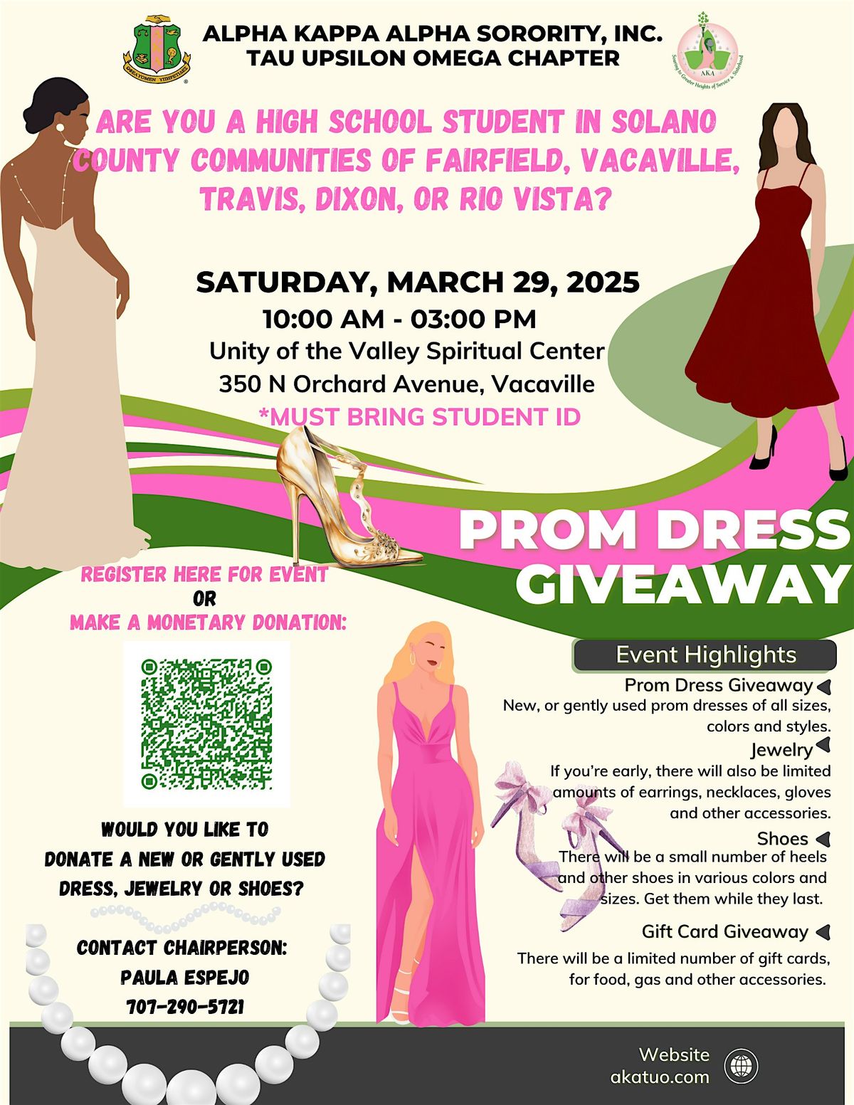 AKA - Tau Upsilon Omega Chapter - Prom Dress Giveaway in Solano County, CA