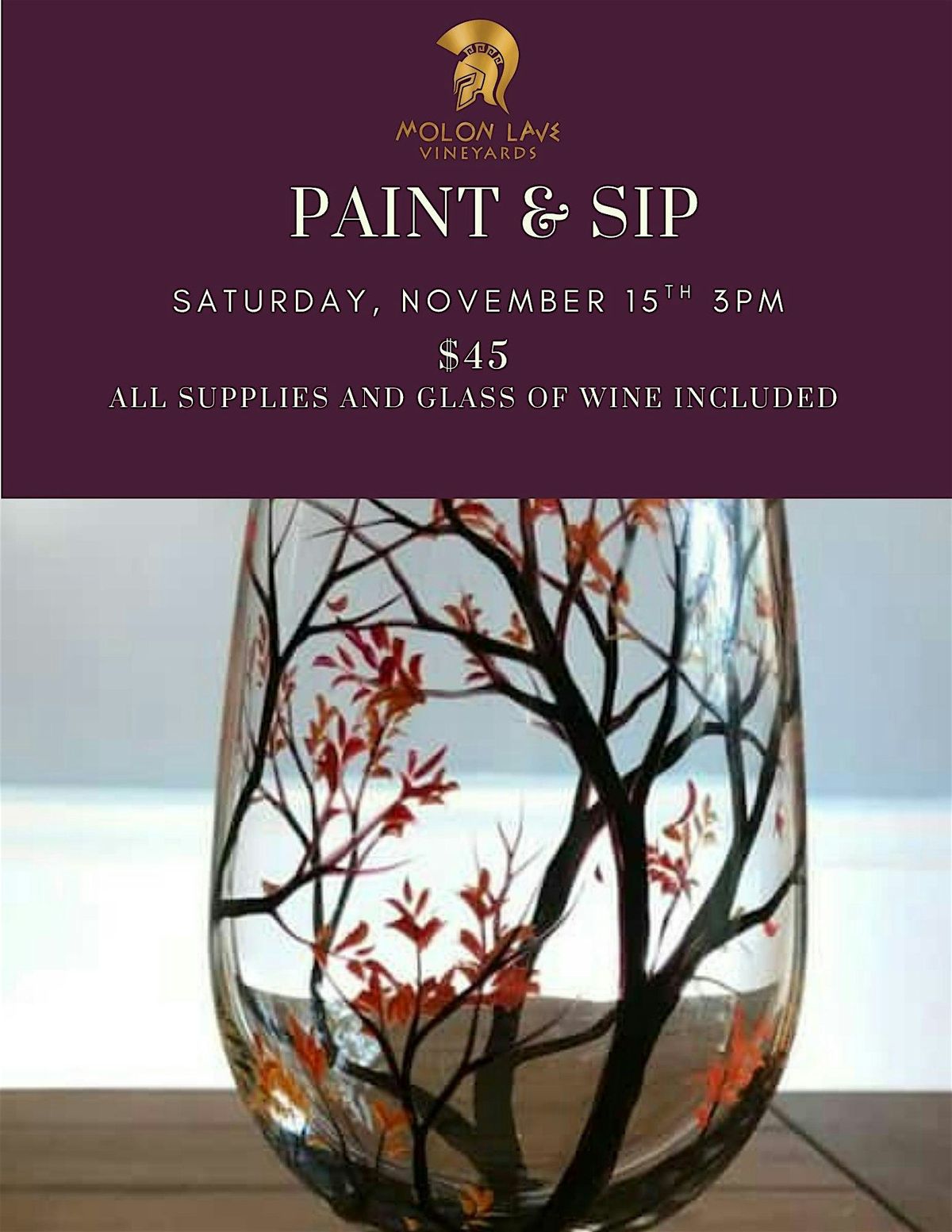 Paint & Sip at Molon Lave Vineyards