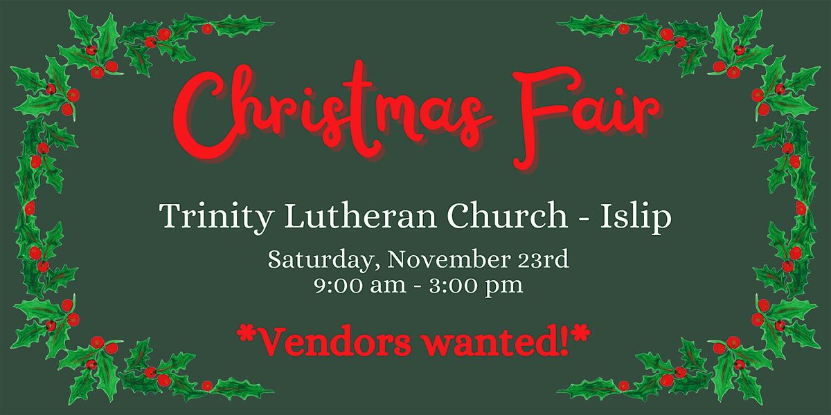 Christmas Fair at Trinity Lutheran Church, Islip