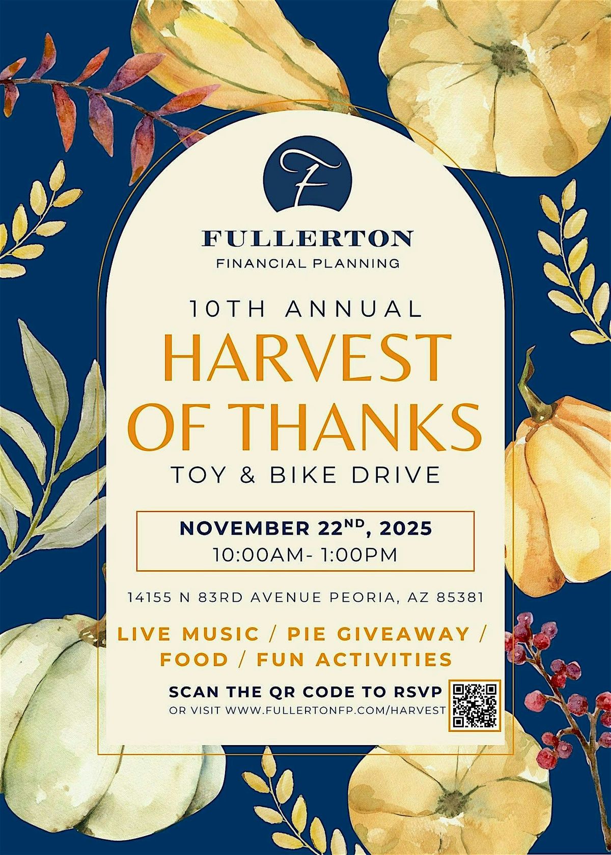 10th Annual Harvest of Thanks: Toy & Bike Drive