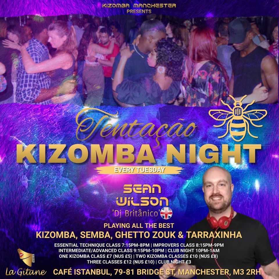 Tenta\u00e7\u00e3o Kizomba Night Manchester with Sean Wilson | weekly Kizomba classes & clubnight at La G\u00edtane
