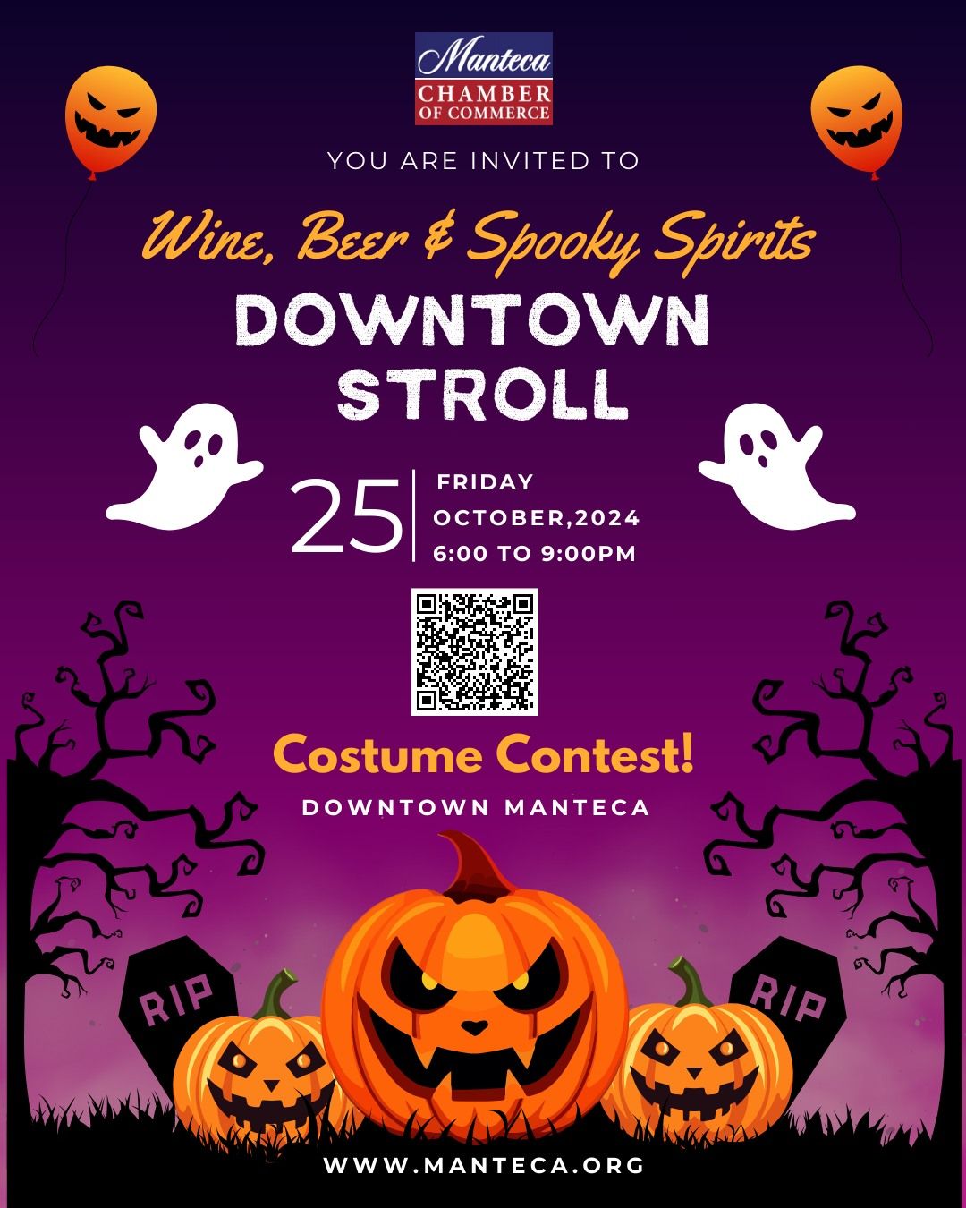 Wine, Beer & Spooky Spirits Downtown Stroll