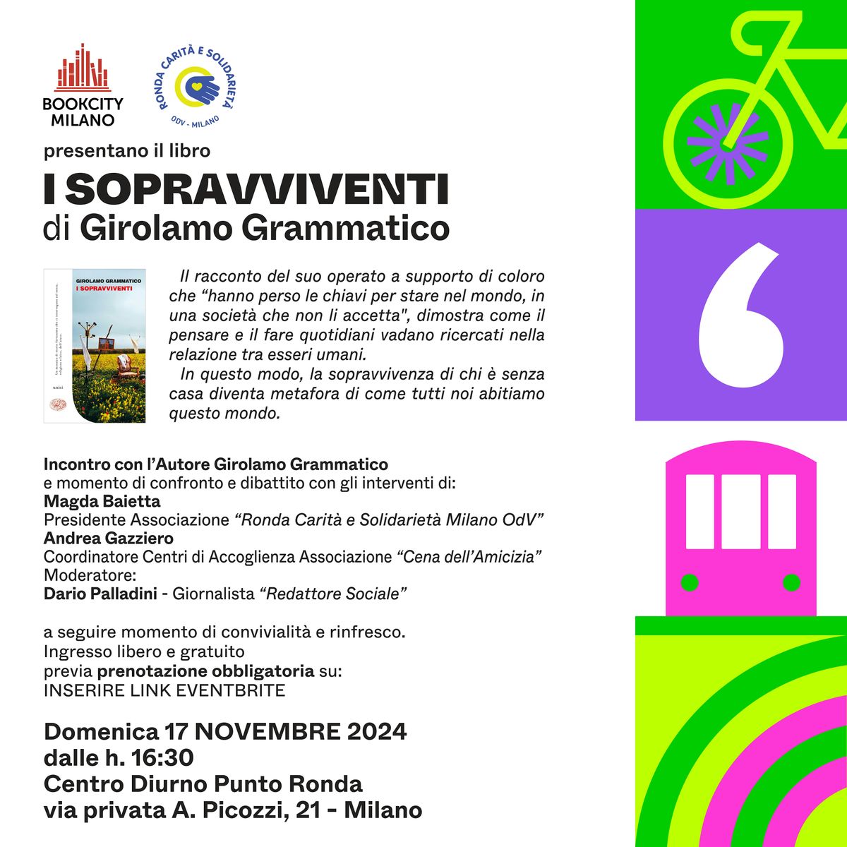 BOOKCITY 2024: presentazione del libro: I SOPRAVVIVENTI di G. Grammatico