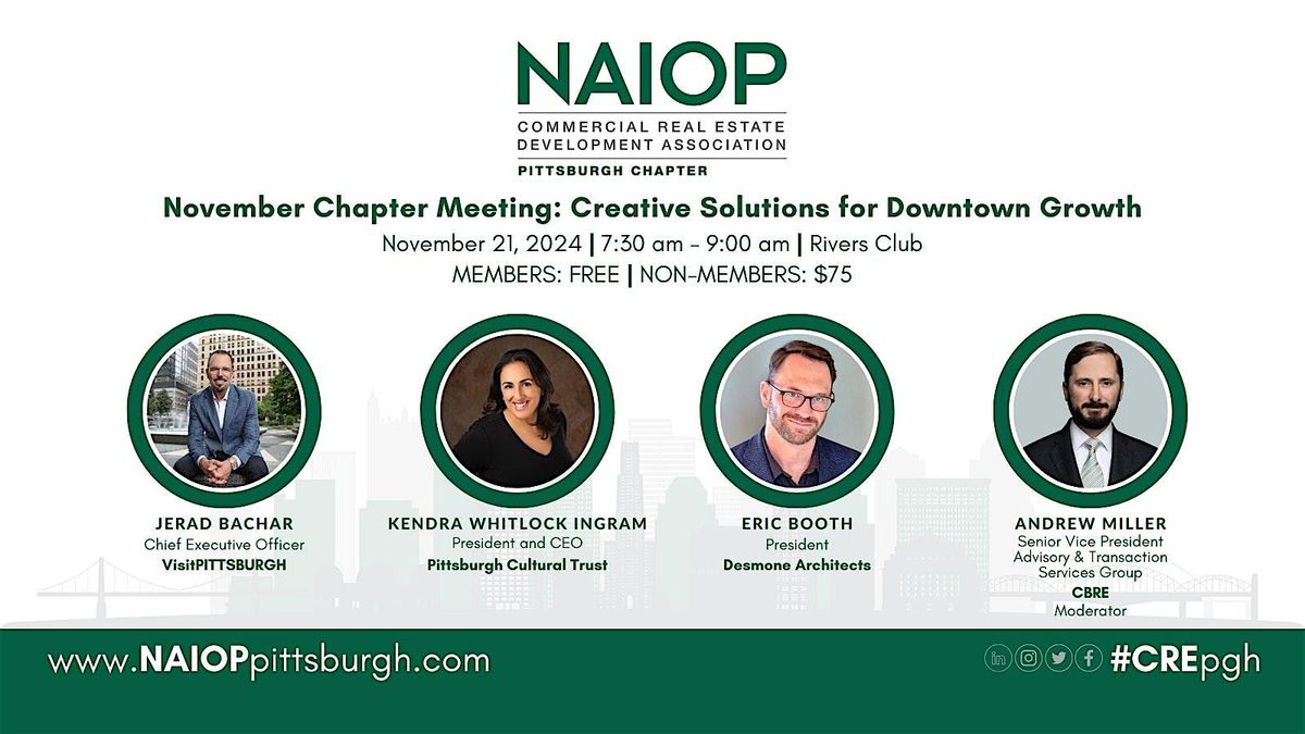 November Chapter Meeting: Creative Solutions for Downtown Growth