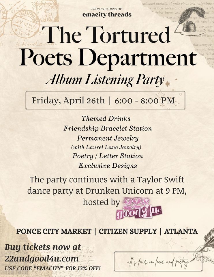 The Tortured Poets Department Album Listening Party