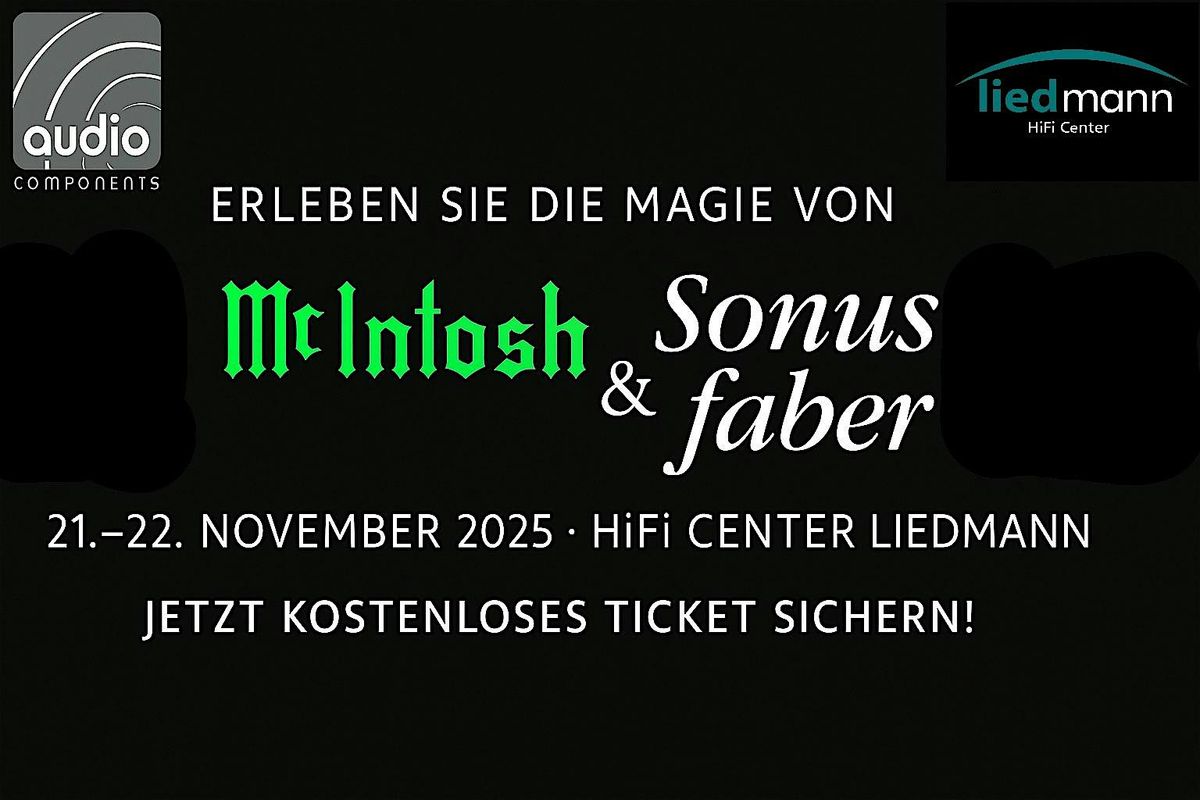 Erleben Sie die Magie von McIntosh & Sonus Faber im HiFi Center Liedmann